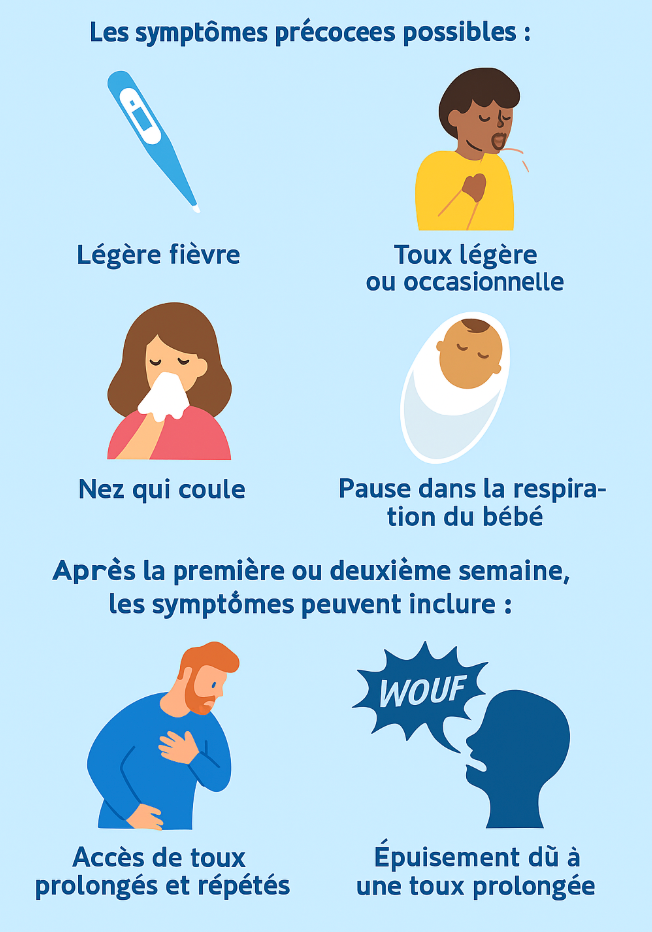 coqueluche les symptomes possible