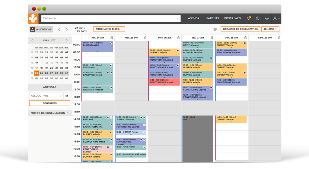 keldoc planning